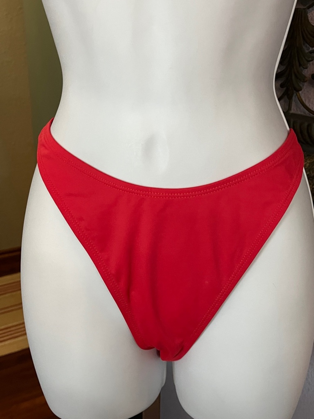 Cotton On Body  NWT High-Cut Brazilian Bikini Brief — Red Sz S